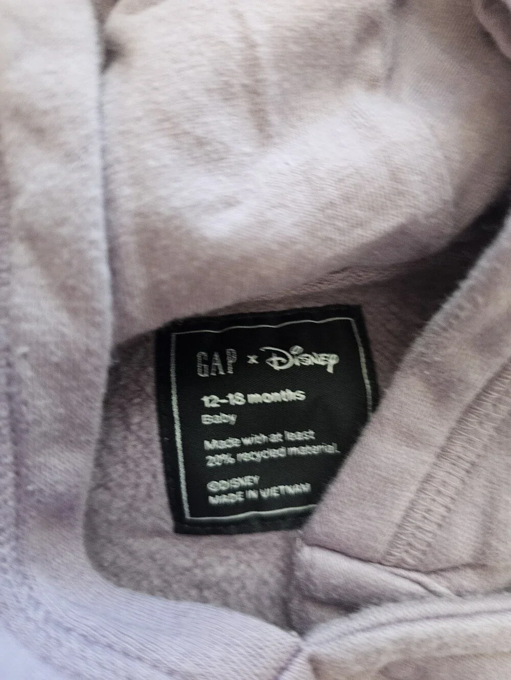 GAP Lavender Minnie Mouse Hooded Footie with Ears